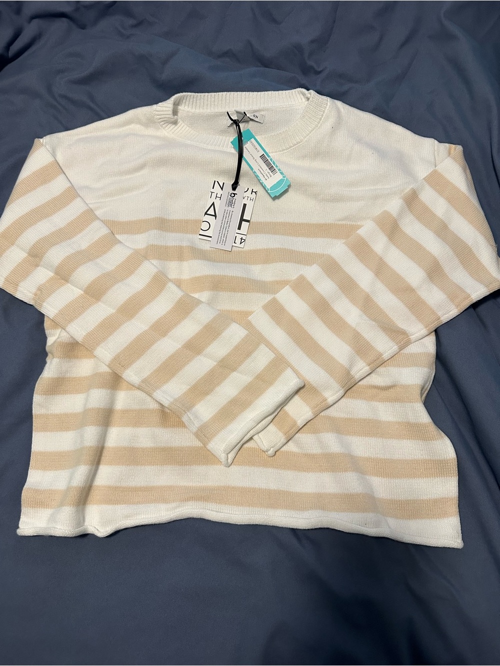 41 Hawthorn Large Addy Crewneck Long Sleeve Cotton Sweater